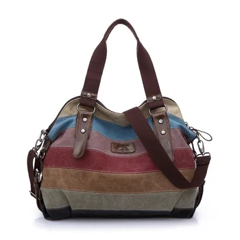 

Women's shoulder bag British fashion leisure college wind canvas bag high quality multi-function large capacity design