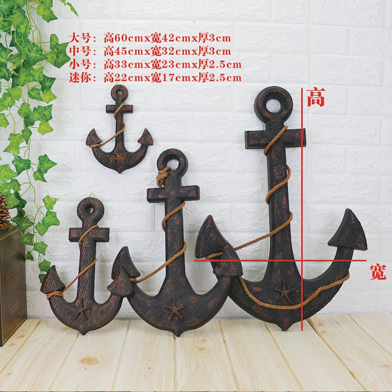 Creative Ship Anchor Mediterranean Style Decoration Wood Boat Mediterranean Style Decoration Wood