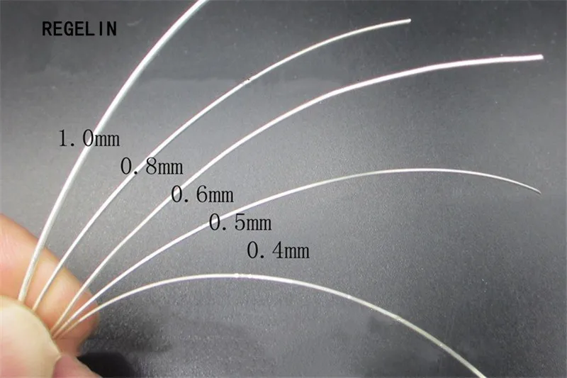 REGELIN 1 м/лот, твердая 925 пробы, серебряная проволока, бисер, нанизывающая Ювелирная нить, коннектор, аксессуары, 0,3-1 мм, диаметр