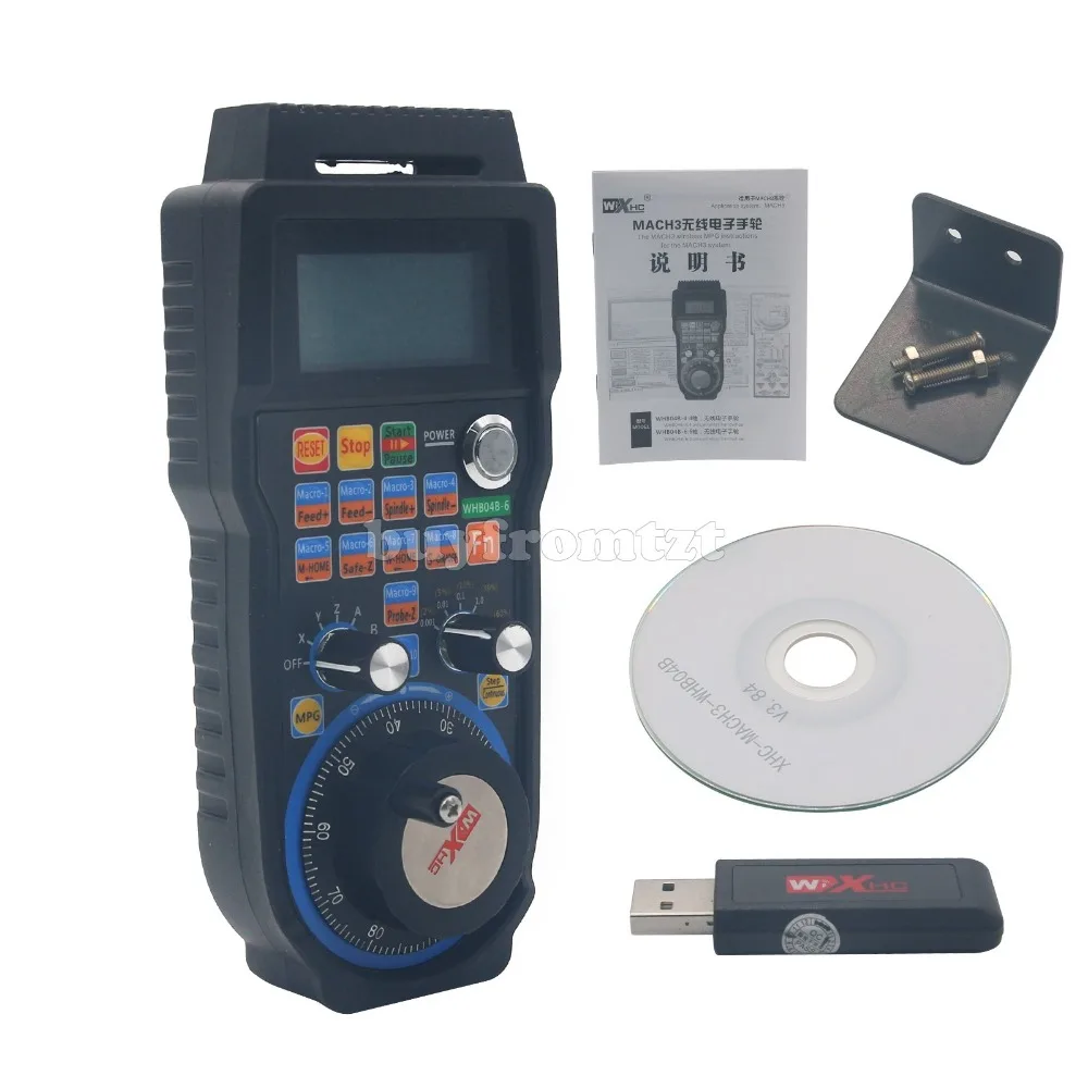 

CNC MACH3 Wireless Electronic Handwheel 6-Axis Manual Controller USB Handle MPG