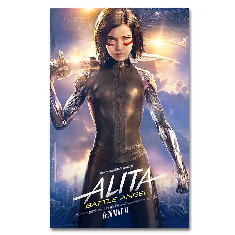 

Alita Battle Angel Movie Wall Poster Alita Anime Silk Prints Film Fabric Wall Art Home Decor Large Pictures