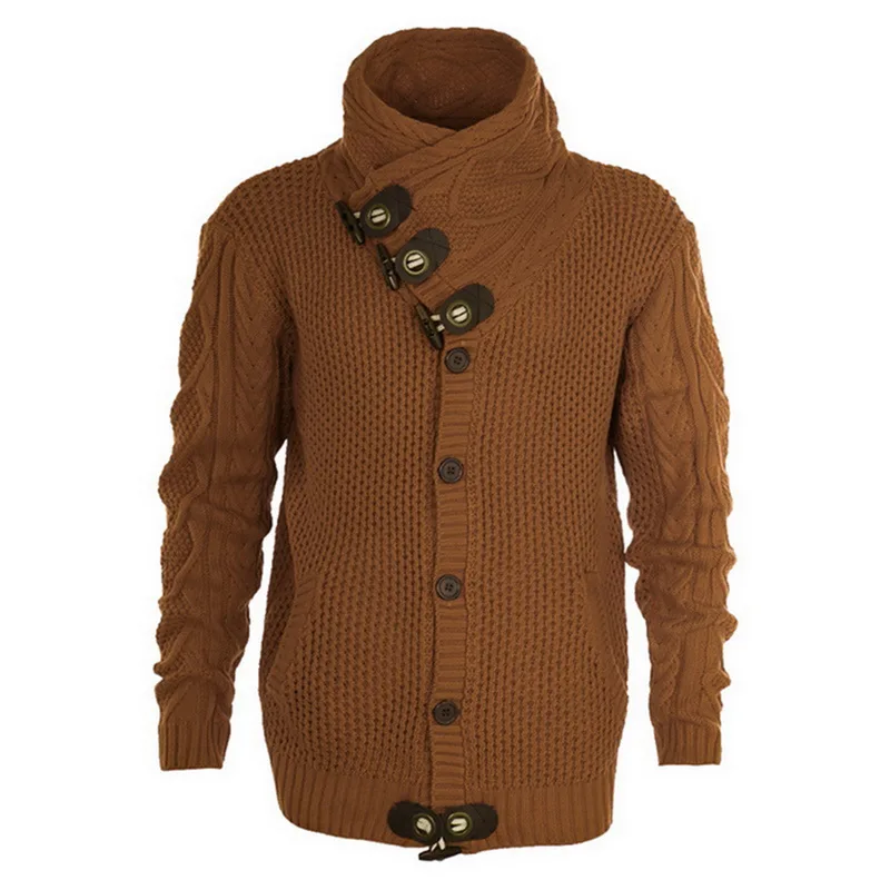 Кардиган свитер пальто мужские осенние модные однотонные Свитера повседневные теплые вязаные Джемперы мужские пальто плюс размер 3XL