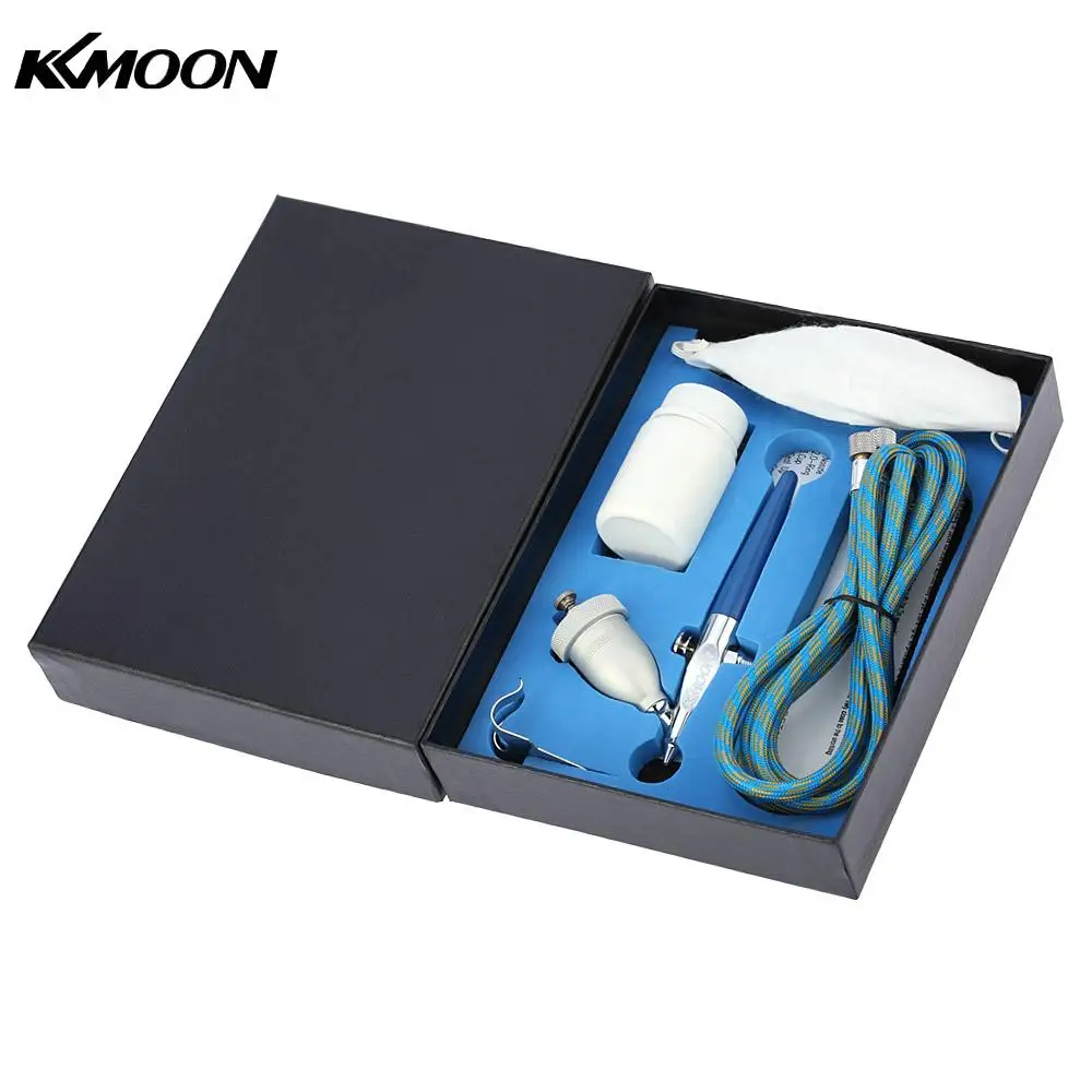 

Mini Airbrush Kit Art Painting Tattoo Single Action Gravity Feed AirBrush 0.5mm Spray Gun + Air Brush Cleaning Repair Tool Kit