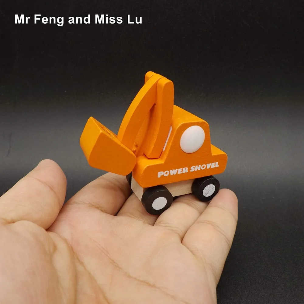 Mini Power Shovel Car Toys Children Truck Model Wooden Kid Giftin