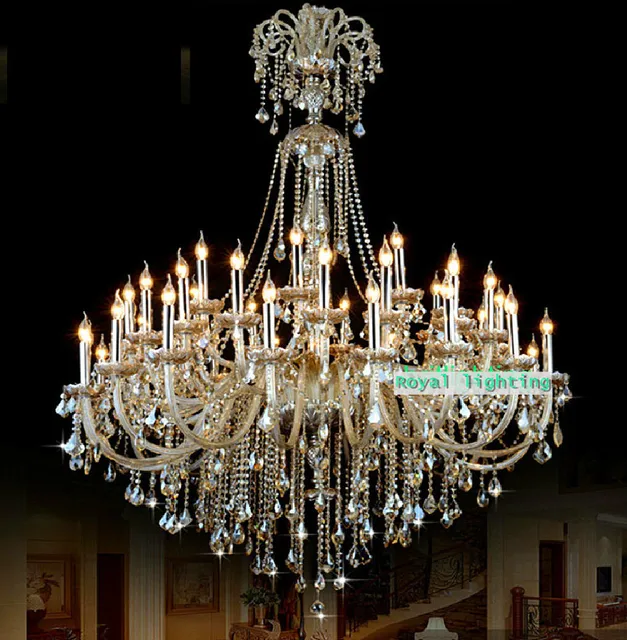 Big Vast 45 pcs led chandeliers for Duplex building ballroom church XL