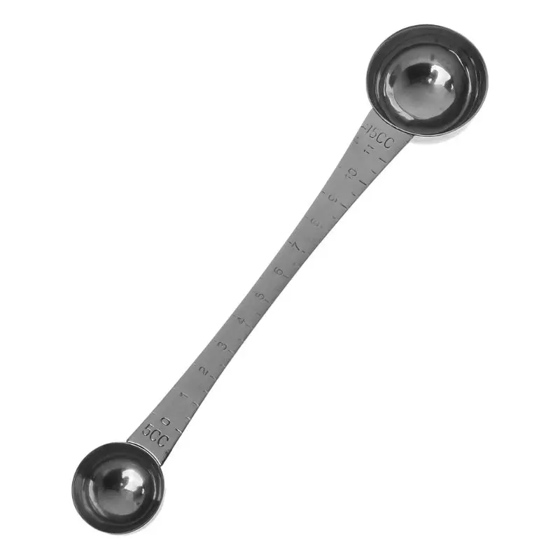 

Stainless Steel Double Ends With Scale Measuring Spoon Coffee Scoop Tablespoon