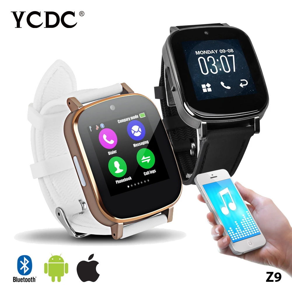 

Multifunction Portable Bluetooth Smart Watch Z9 For Android IOS Support SIM Card Wrist Watch Wearable Device With Camera