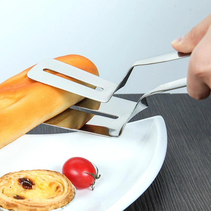 Hot Stainless Steel Barbecue Clip BBQ Meat Tongs Fried Food Shovel Bread Steak Metal Tong Vegetable Clamp Kitchen Baking Tool