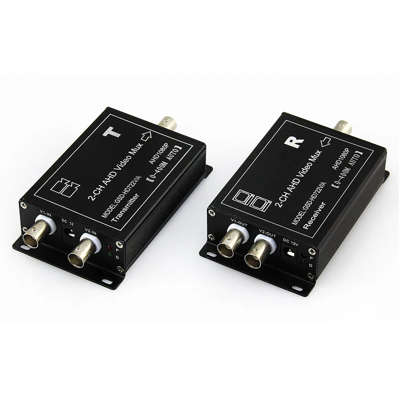CCTV Camera 2 channel AHD coaxial video multiplexer with Signal