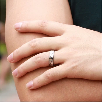 

Elegant stainless steel couple rings