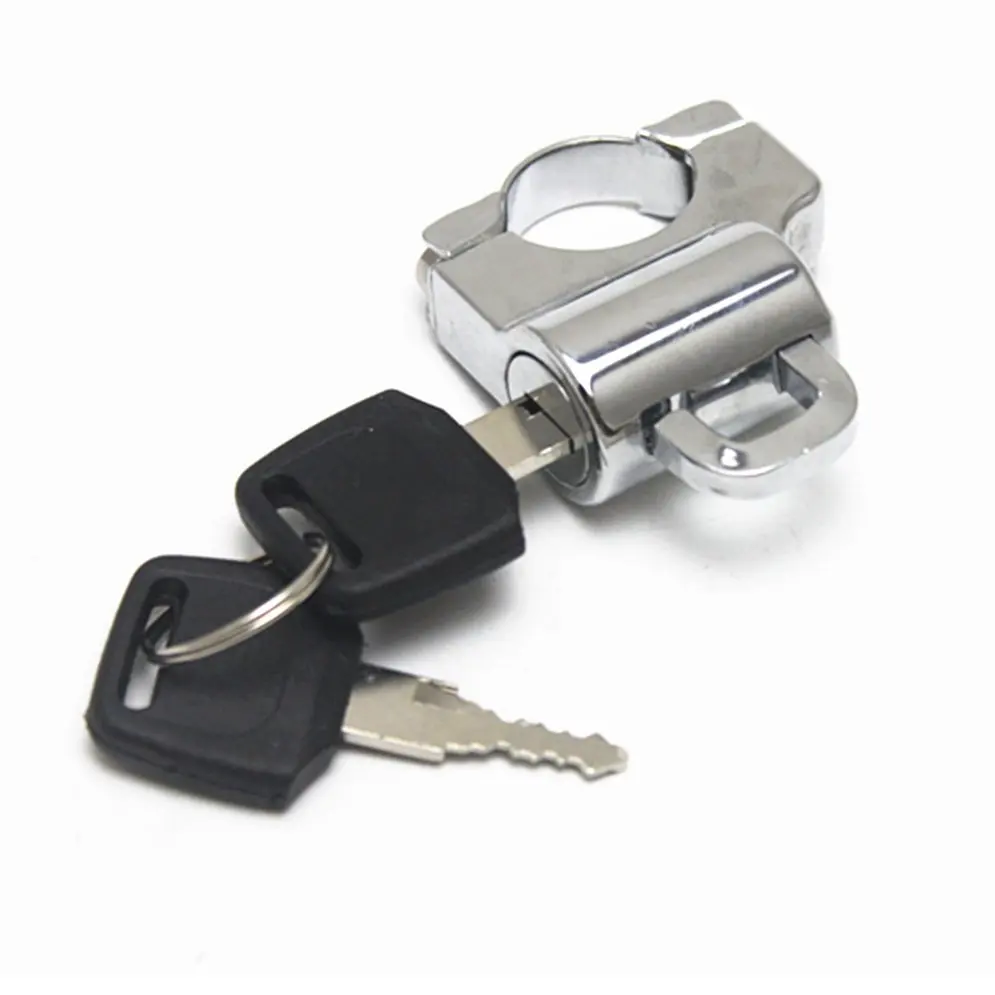 

2018 Universal Motorcycle Bike Helmet Lock Anti-theft Security Lock Hanging Hook With 2 Keys Universal for 22mm Tube Handlebar