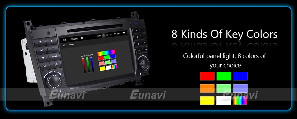 Excellent Eunavi 2 Din Android 9.0 Car Dvd Player Radio GPS For C-class W203 2004-2007 Clk W209 2005 A-w168 1998 2002 Clk-c209 Head unit 24