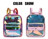 High Quality Hologram Women Backpacks PVC Laser School Backpacks For Teenagers Girls Travel Shoulder Bag Waterproof School bag 2