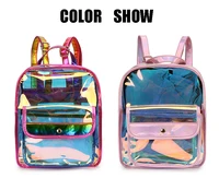 High Quality Hologram Women Backpacks PVC Laser School Backpacks For Teenagers Girls Travel Shoulder Bag Waterproof School bag 2