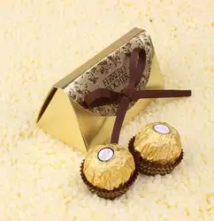 100 шт./лот свадебные сувениры и подарки Baby Shower Бумага коробка конфет Ferrero Rocher Коробки свадебной сладкие подарки сумки поставки