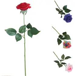 Свежая роза Искусственные цветы реальные на ощупь Розы Цветы Главная Свадебная вечеринка Декор Поддельные маленькая Роза Цветы Букет 1