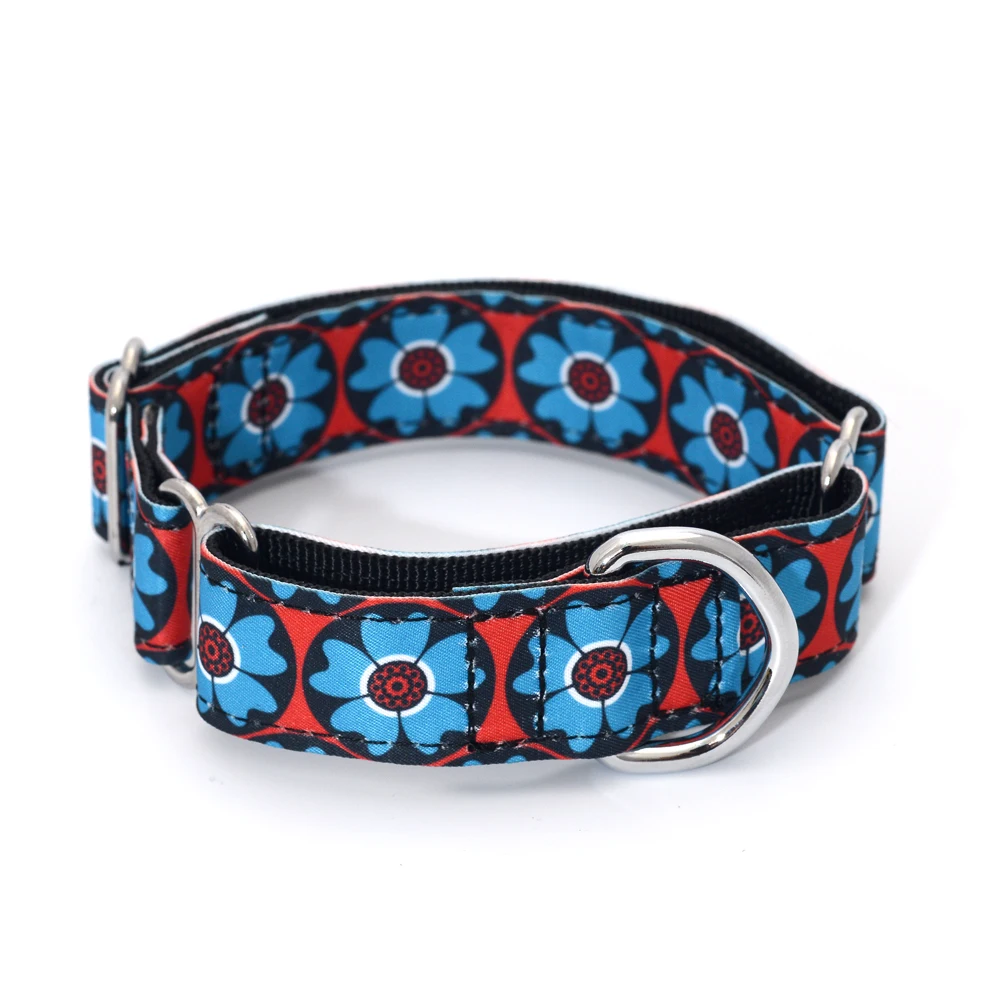 

NEW Personalized Fabric Super Strong Durable Reef Dog Collar Martingale Collar Medium to Large Dog 3.8cm Wide Necklace