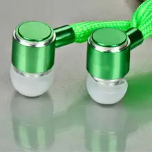 Шнурок металлический в ухо 3,5 мм разъем наушники бас гарнитура стерео спортивные наушники с микрофоном