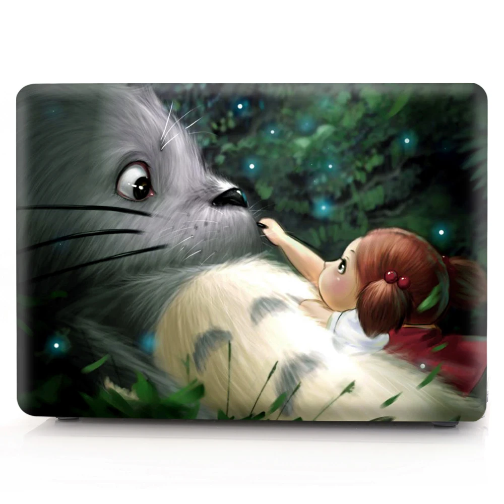 Чехол для ноутбука Totoro с цветной печатью для MacBook Air retina Pro 11 12 13 15 для MacBook с сенсорной панелью New Air 13 New Pro13 15