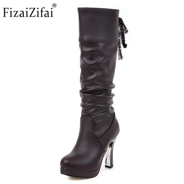 US $54.63 |Frau Mid Kalb Stiefel Winter Frauen Schuhe Dicke High Heels Plattform Heels Schuhe Runde Kappe Falten Kurze Boot Frauen größe 33 43 in Frau US $54.63 |Frau Mid Kalb Stiefel Winter Frauen Schuhe Dicke High Heels Plattform Heels Schuhe Runde Kappe Falten Kurze Boot Frauen größe 33 43 in Frau