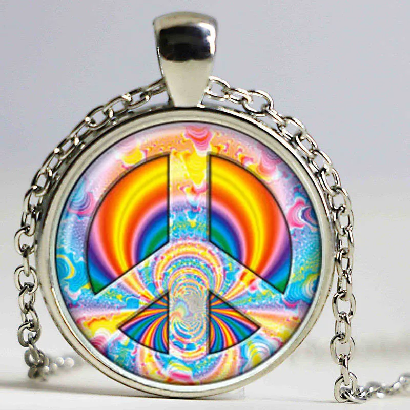 1 unids Hippie Necklace Hippie Hippie peace pendant necklace jewelry
