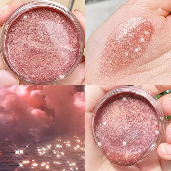 

2019 New Glitter Eyeshadow Gel Highlighter Makeup Beauty Glazed Eye Shadow Metallic Sparkling Cream Powder