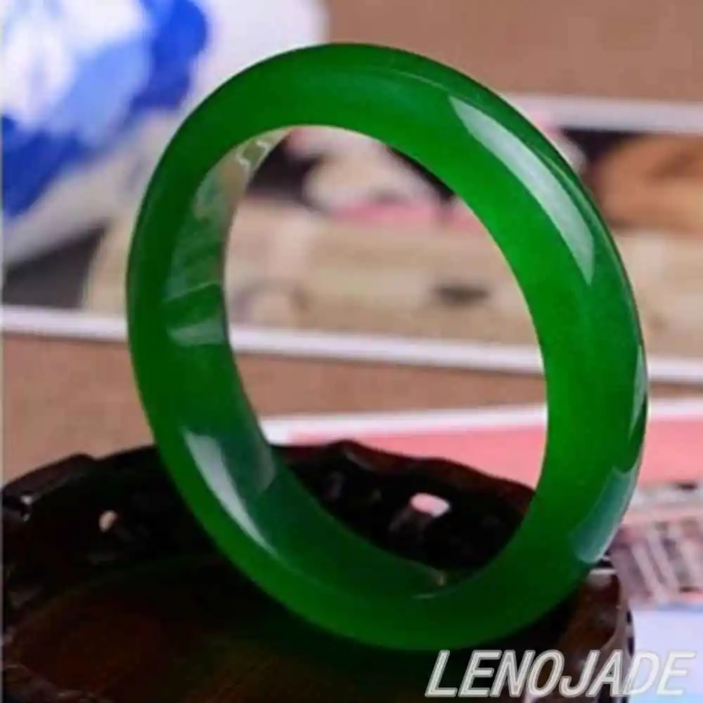 

Hot sale Free Shipping>>>>>Certified Green Beautiful Hetian Jade Bangle Bracelet Natural Hand-Carved 100%
