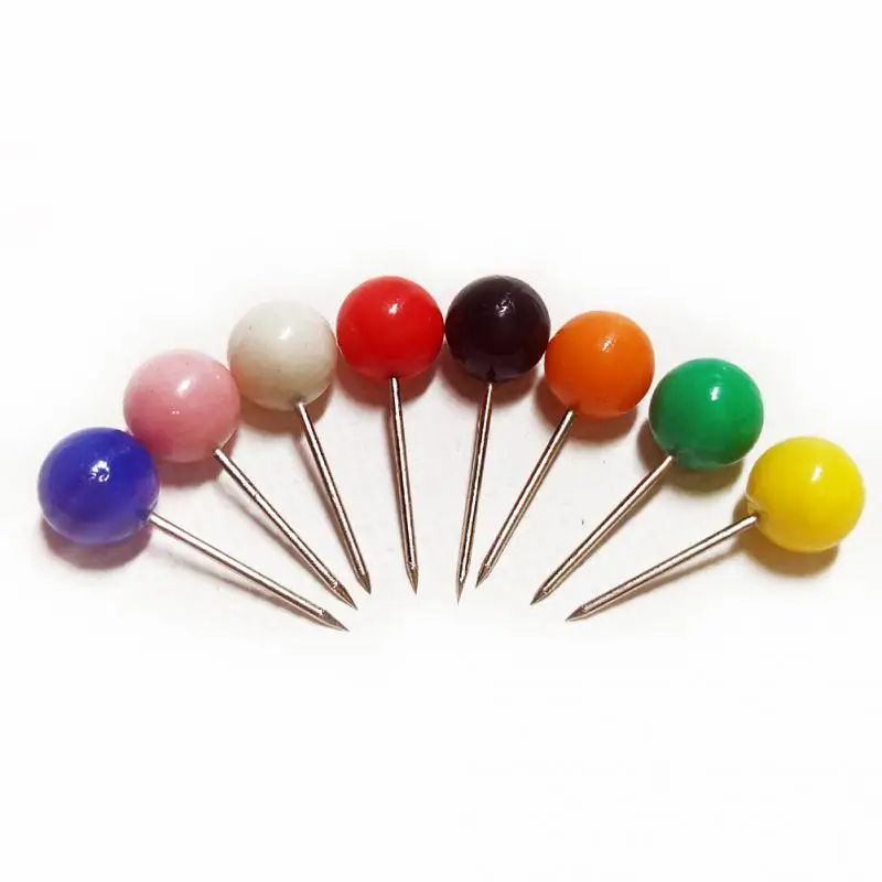 Buy 500pcs/Box/lot Colorful Push Pins for Map Multi