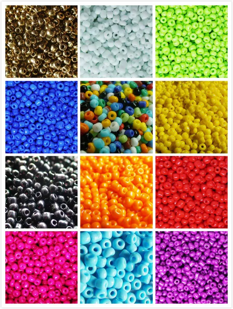 

16g 1000pcs 2mm Solid Color Opaque Round Loose Spacer Bead Cezch Glass Seed Beads Handmade Jewelry Making DIY Garment Bead CS2M