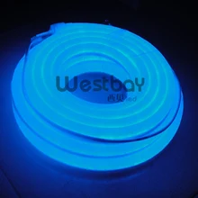 Мини-синий светодиодный, гибкая неоновая лента, 12 В, неоновая, для самостоятельного освещения, дома, офиса, отеля, декоративное освещение, 10 м/лот