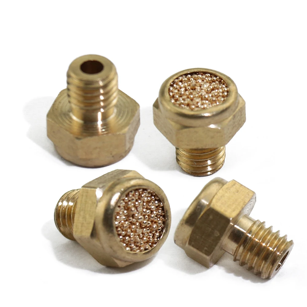 Boerray 50 шт. M5 1/8 &quot1/4&quot 3/8 &quot3/4&quot 1/2 &quotПневматический Глушитель латунный глушитель