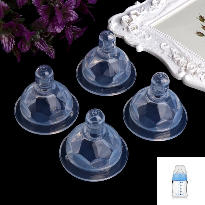 

Baby Infant Wide Neck Caliber Breast Nipple Newborn Silicone Bottle Nipples New