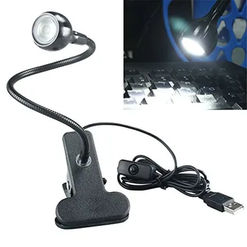 

USB LED Desk Reading Lamp Clip On Bed Beside Study Table Light Adjustable LKS99