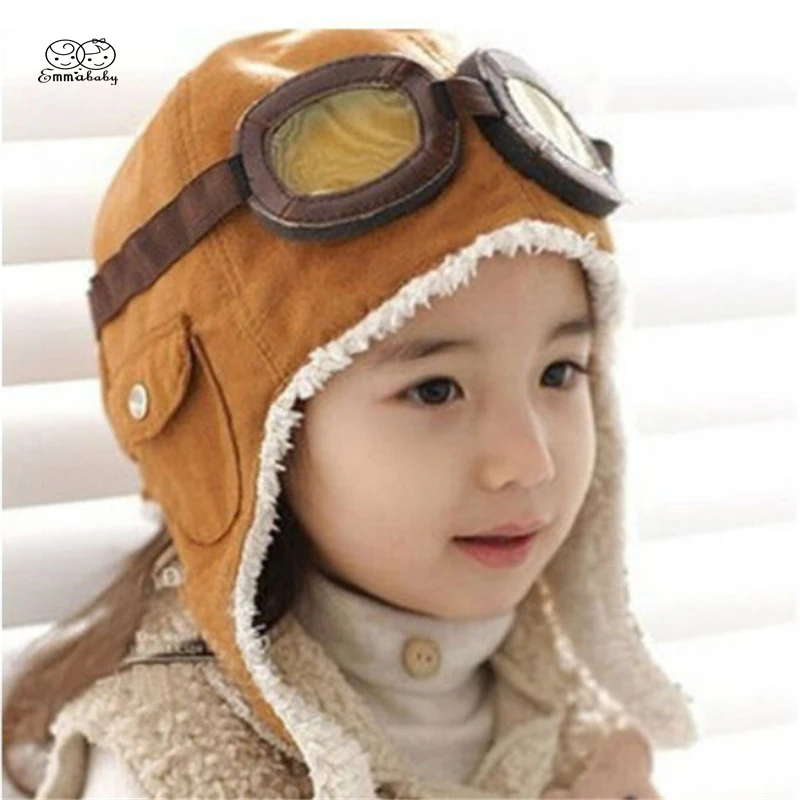 

2018 Toddlers Warm Cap Hat Beanie Cool Baby Boy Girl Kids Infant Winter Pilot Cap 2 Colors