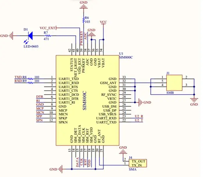 SIM800C макетная плата SIM800 Core Board Quad-band GSM/GPRS IOT Беспроводная связь трансивер с Bluetooth