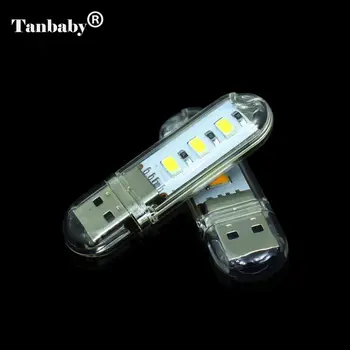 

10 pcs Light 3 LED SMD 5730 USB Lamp Bulbs White/Warm White Reading Camping Night Light for Laptop Mobile Power Lighting