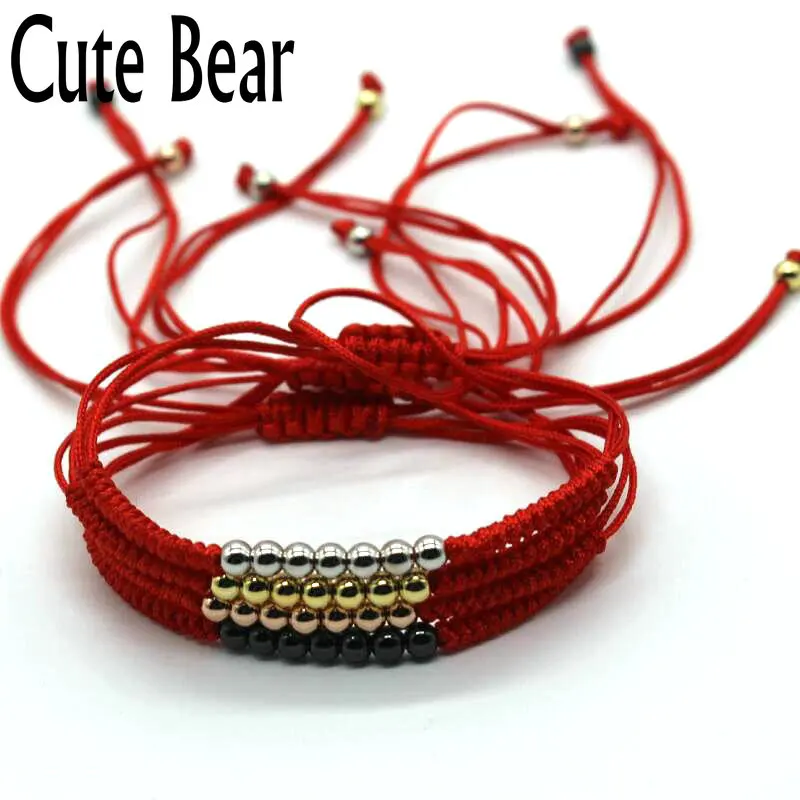 Cute Bear Brand Women Bracelet Fashion 6 mm Do not Fade Round Copper