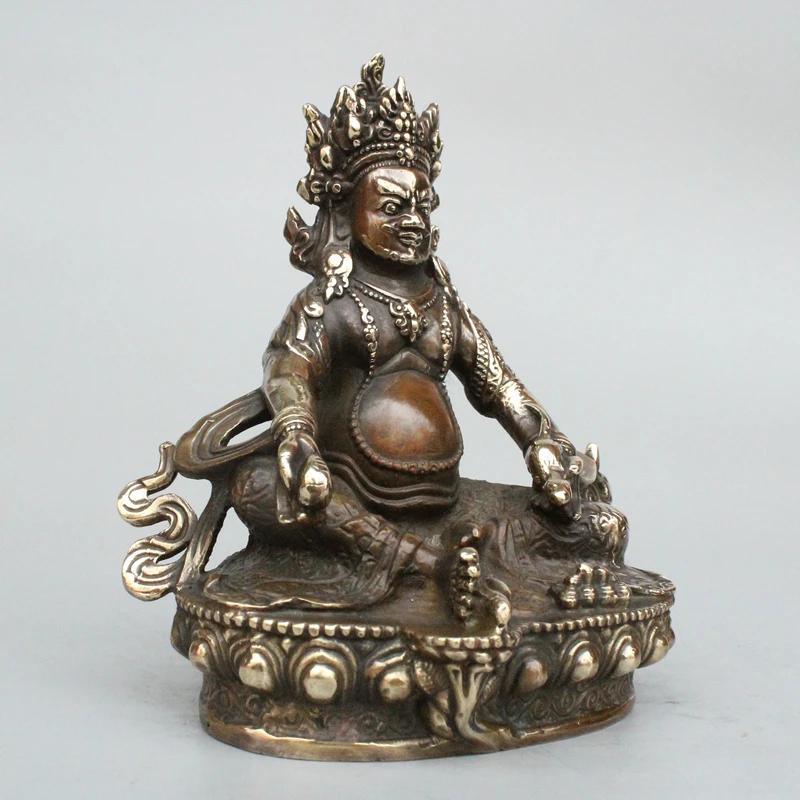 

SHUN brass Tibetan biography Tantric Huang Caishen Buddha statue Decoration copper Nepal God Tibetan Bala Buddhism Offering