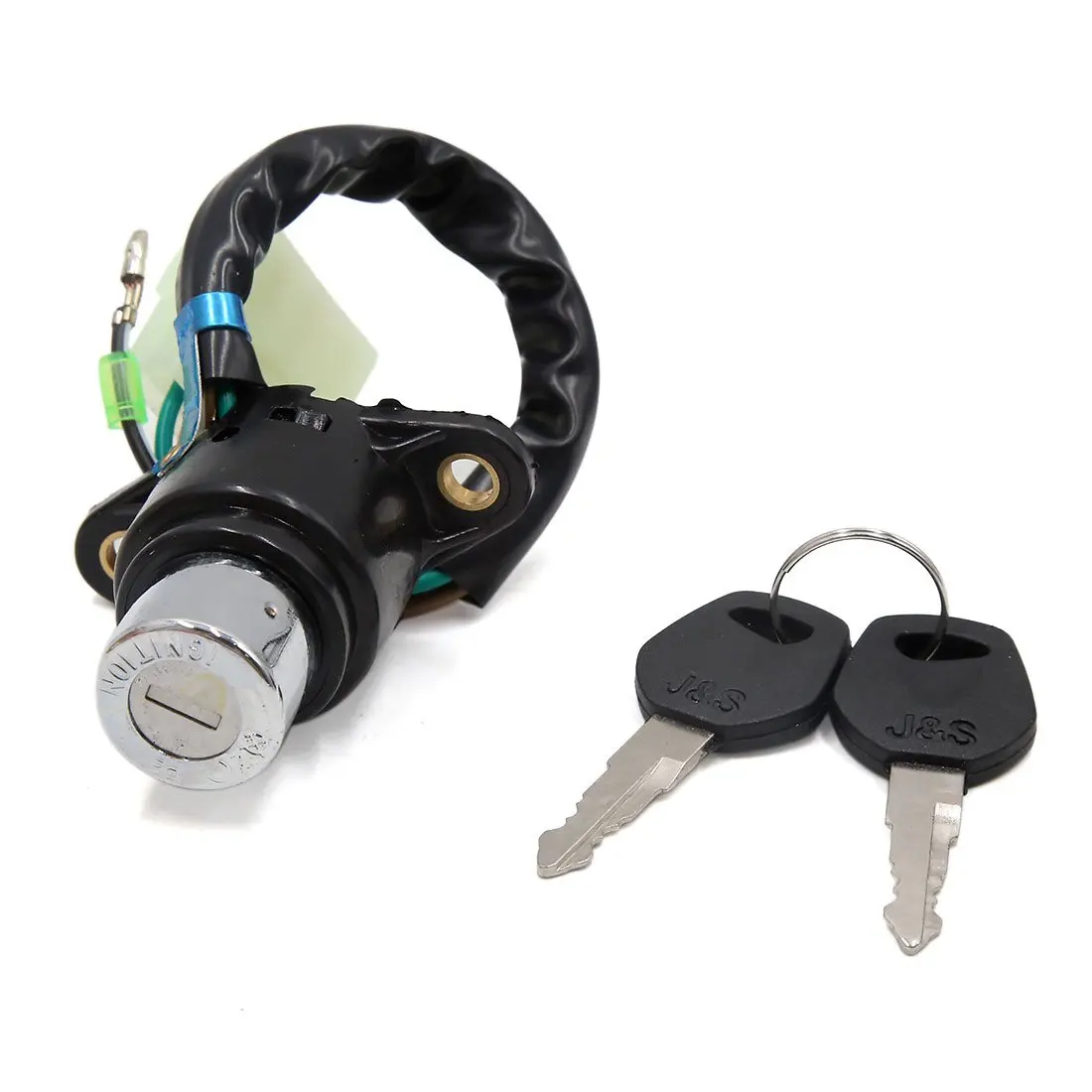 uxcell Motorcycle Security 6 Wires Ignition Switch Lock w 2 Keys Set