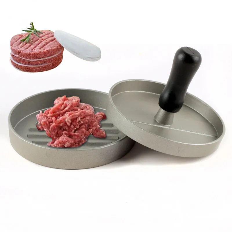 Круглый Форма форма для гамбургера пресс алюминиевый сплав мясо для гамбургеров котлет гриль для говядины котлета для бургеров создатель прессформы Кухня мясо Tools1Set