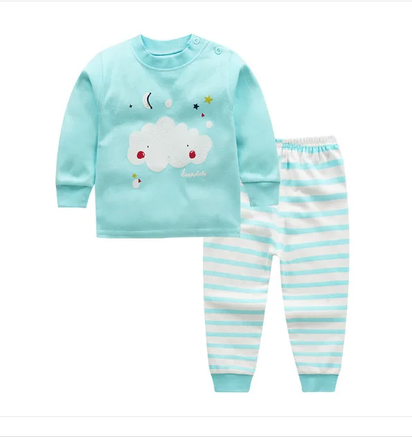 

BibiCola 2018 new children autumn pajamas clothing set boys girls cartoon sleepwear set kids long sleeve+pant 2pcs baby clothes