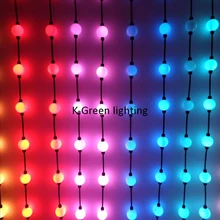 100X UCS1903 D50mm 360 градусов светодиодный 3D на бал, Рождественская вечеринка декоративные 10 PCS в строку водонепроницаемый IP65 Экспресс