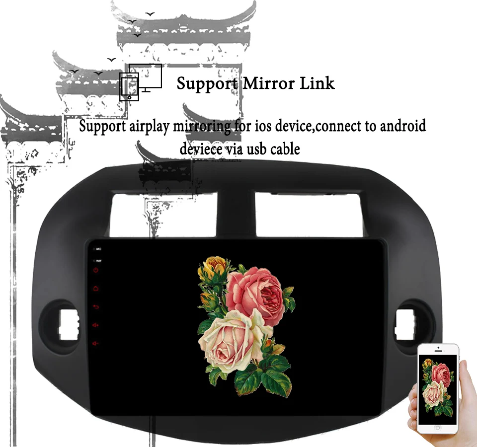 Для Toyota RAV4 RAV 4 2007 2009 2011 автомобильное радио fm dvd gps ГЛОНАСС экран развлечения