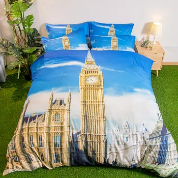 

British style bedding sets 3pcs Sky quilt cover soft duvet cover comfortable pillow cases soft Good quality home textile