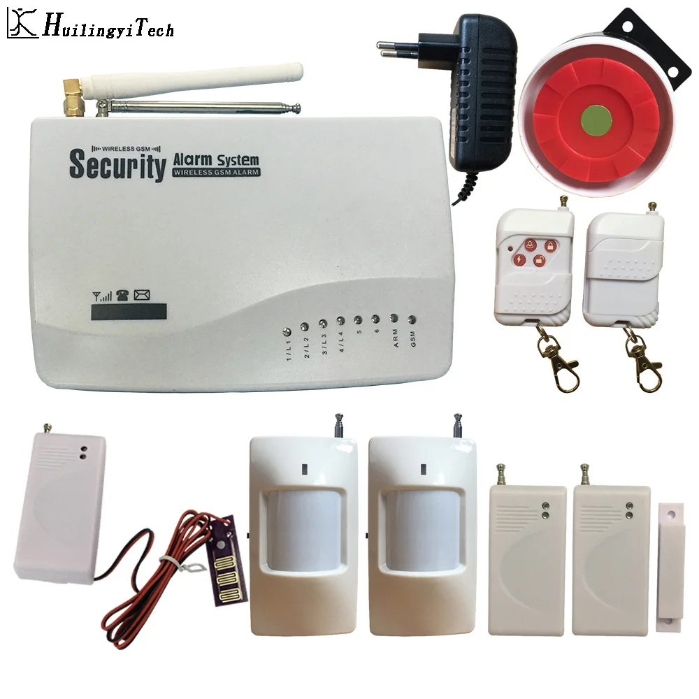 

Free Shipping GSM Alarm System For Home Security System with Wireless PIR/Door Sensor Dual Antenna Smart Burglar Alarm System