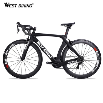 WEST BIKING углеродный дорожный велосипед 700C, 22 скорости, карбоновый дорожный велосипед, углеродное волокно, полный велосипед 1