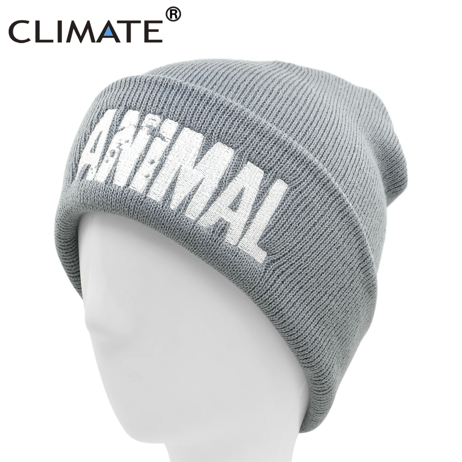 CLIMATE Men Animal Beanie GYM Winter Hat for Men Warm Beanie Fitness