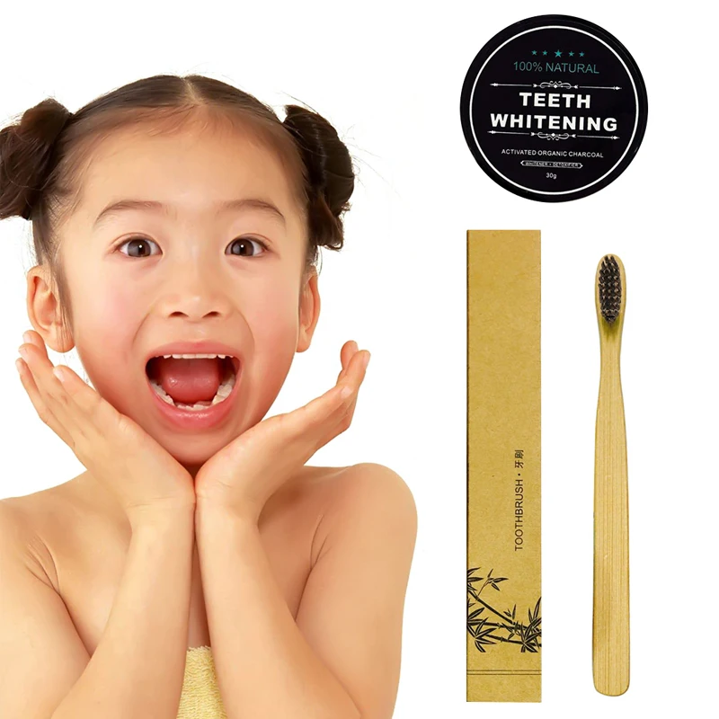 

Organic Bamboo Charcoal Teeth Whitening Powder Toothpaste Strong Formula Whitening Tooth Powder Oral Clean Teeth Kit TSLM2