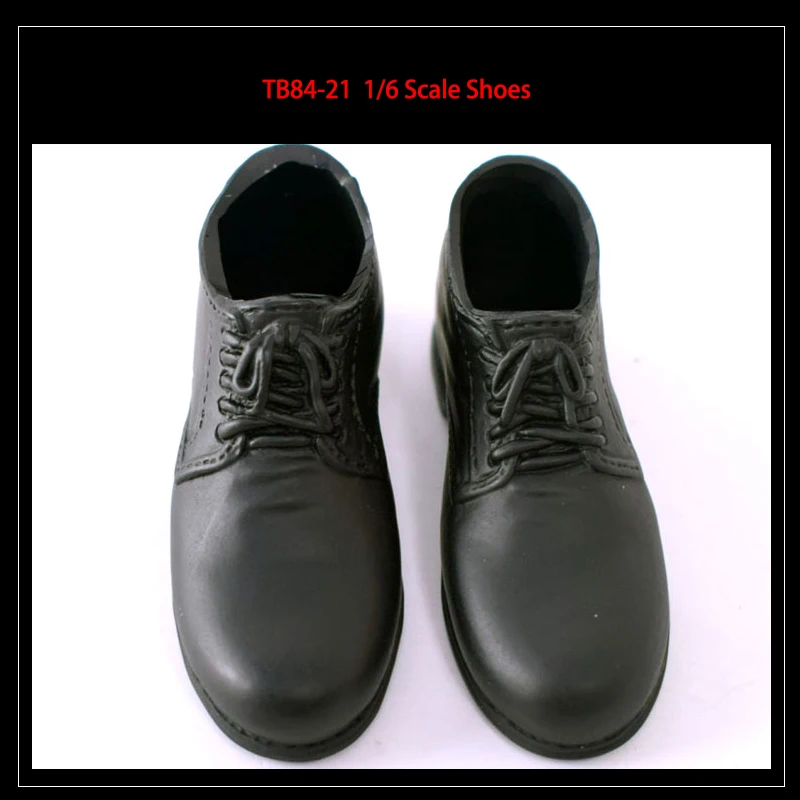 1//6th Black hollow PU Leather Shoe model For 12/" male action Figure doll