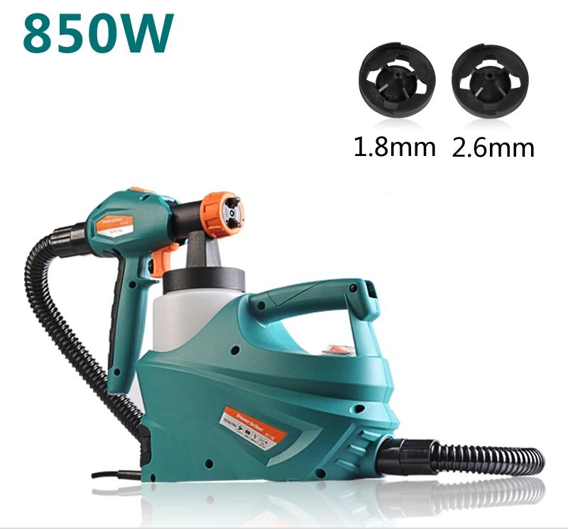 

220V 850W Electric spray gun Air brush Paint spray gun + 800ML Pot + Two nozzles 1.8/2.6MM Y